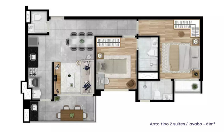 Imagem Apartamento com 2 Quartos à Venda, 61 m² em Vila Osasco - Osasco Imagem Apartamento com 2 Quartos à Venda, 61 m² em Vila Osasco - Osasco