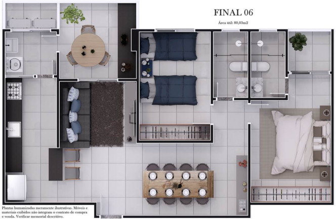 Imagem Apartamento com 2 Quartos à Venda, 81 m² em Aviação - Praia Grande Imagem Apartamento com 2 Quartos à Venda, 81 m² em Aviação - Praia Grande