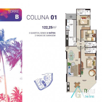 Apartamento com 3 Quartos à Venda, 182 m² em Praia Do Morro - Guarapari