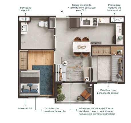 Imagem Apartamento com 2 Quartos à Venda, 40 m² em Campo Belo - São Paulo