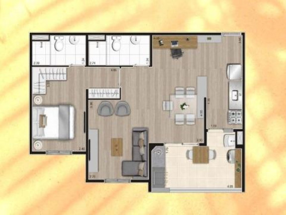 Imagem Apartamento com 2 Quartos à Venda, 50 m² em Centro - Mongaguá