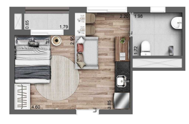 Imagem Apartamento com 1 Quarto à Venda, 56 m² em Moema - São Paulo