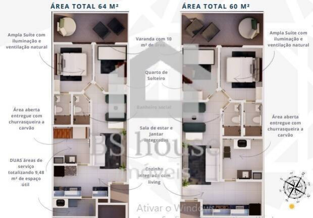 Imagem Apartamento com 2 Quartos à Venda, 64 m² em Campestre - Santo André Imagem Apartamento com 2 Quartos à Venda, 64 m² em Campestre - Santo André