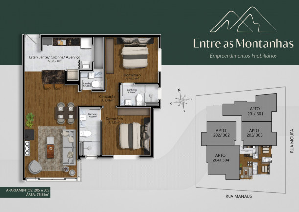 Imagem Apartamento com 2 Quartos à Venda, 83 m² em Moura - Gramado Imagem Apartamento com 2 Quartos à Venda, 83 m² em Moura - Gramado