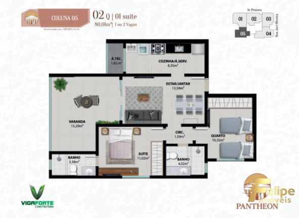 Imagem Imóvel com 2 Quartos à Venda, 80 m² em Praia Do Morro - Guarapari