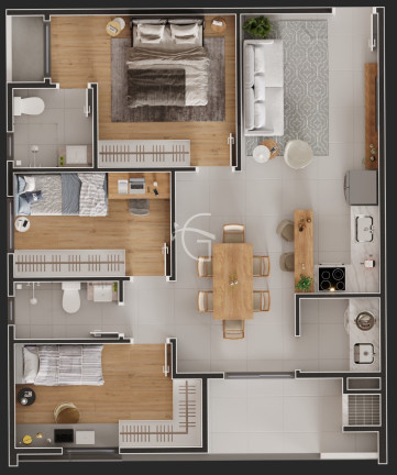 Imagem Apartamento com 3 Quartos à Venda, 77 m² em Costa E Silva - Joinville Imagem Apartamento com 3 Quartos à Venda, 77 m² em Costa E Silva - Joinville