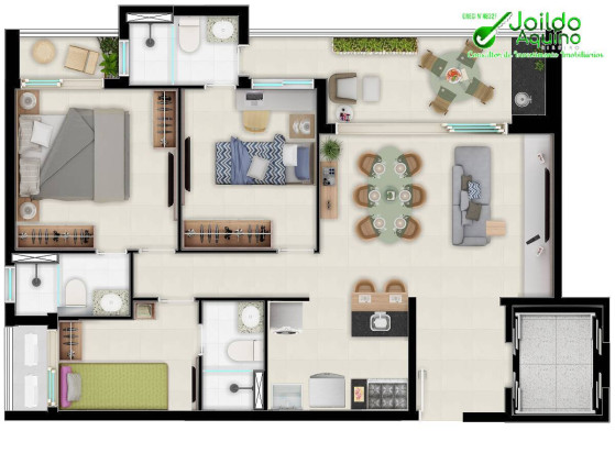 Imagem Apartamento com 2 Quartos à Venda, 55 m² em Aldeota - Fortaleza