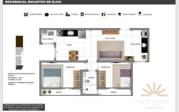 Imagem Apartamento com 2 Quartos à Venda, 50 m² em Chácara Santo Antônio (zona Leste) - São Paulo