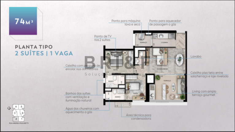 Imagem Apartamento com 2 Quartos à Venda, 74 m² em Brooklin - São Paulo Imagem Apartamento com 2 Quartos à Venda, 74 m² em Brooklin - São Paulo