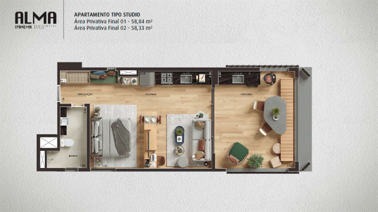 Imagem Studio com 1 Quarto à Venda, 58 m² em Ipanema - Rio De Janeiro Imagem Studio com 1 Quarto à Venda, 58 m² em Ipanema - Rio De Janeiro