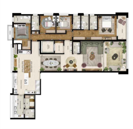Imagem Apartamento com 4 Quartos à Venda, 211 m² em Cidade Jardim - São Paulo Imagem Apartamento com 4 Quartos à Venda, 211 m² em Cidade Jardim - São Paulo