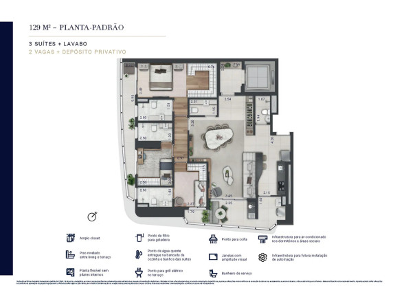 Imagem Apartamento à Venda, 122 m² em Parque Global - São Paulo Imagem Apartamento à Venda, 122 m² em Parque Global - São Paulo