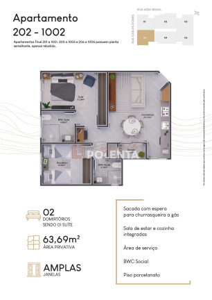 Imagem Apartamento com 2 Quartos à Venda, 63 m² em Nossa Senhora Da Salete - Criciúma Imagem Apartamento com 2 Quartos à Venda, 63 m² em Nossa Senhora Da Salete - Criciúma