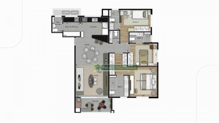 Apartamento com 3 Quartos à Venda, 126 m² em Batel - Curitiba