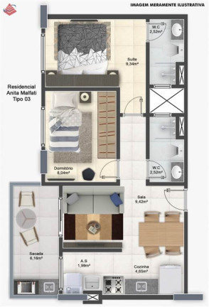Imagem Apartamento com 2 Quartos à Venda, 55 m² em Guilhermina - Praia Grande Imagem Apartamento com 2 Quartos à Venda, 55 m² em Guilhermina - Praia Grande
