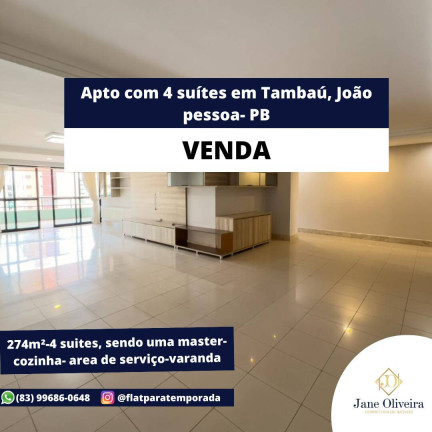 Apartamento com 4 Quartos à Venda, 274 m² em Tambaú - João Pessoa