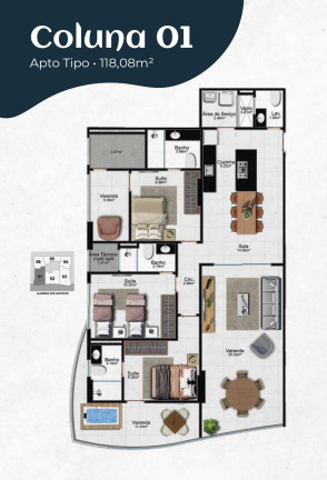 Imagem Apartamento com 3 Quartos à Venda, 118 m² em Enseada Azul - Guarapari Imagem Apartamento com 3 Quartos à Venda, 118 m² em Enseada Azul - Guarapari