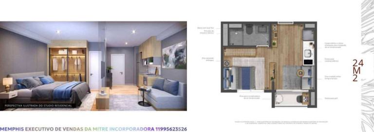 Imagem Studio com 1 Quarto à Venda, 24 m² em Vila Guilhermina - São Paulo Imagem Studio com 1 Quarto à Venda, 24 m² em Vila Guilhermina - São Paulo