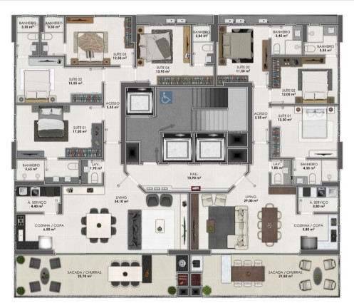 Imagem Apartamento com 4 Quartos à Venda, 172 m² em Meia Praia - Itapema Imagem Apartamento com 4 Quartos à Venda, 172 m² em Meia Praia - Itapema