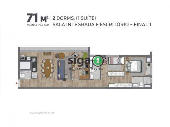 Imagem Apartamento com 3 Quartos à Venda, 71 m² em Brooklin - São Paulo Imagem Apartamento com 3 Quartos à Venda, 71 m² em Brooklin - São Paulo