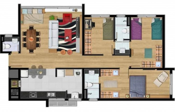 Imagem Imóvel com 2 Quartos à Venda, 78 m² em Nonoai - Porto Alegre Imagem Imóvel com 2 Quartos à Venda, 78 m² em Nonoai - Porto Alegre