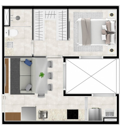 Imagem Apartamento com 1 Quarto à Venda, 25 m² em Vila Sônia - São Paulo
