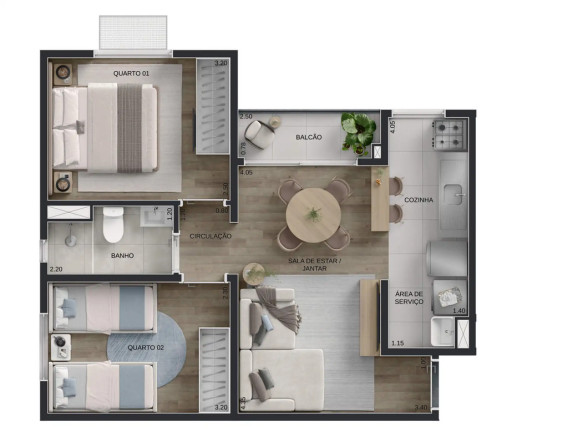 Imagem Apartamento com 2 Quartos à Venda, 61 m² em Parque Amazônia - Goiânia Imagem Apartamento com 2 Quartos à Venda, 61 m² em Parque Amazônia - Goiânia