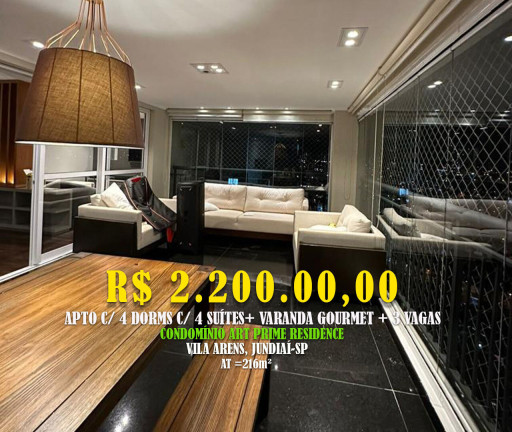 Imagem Apartamento com 4 Quartos à Venda, 216 m² em Vila Arens - Jundiaí Imagem Apartamento com 4 Quartos à Venda, 216 m² em Vila Arens - Jundiaí