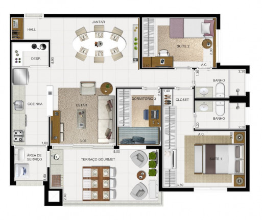 Imagem Apartamento com 2 Quartos à Venda, 142 m² em Morumbi - São Paulo Imagem Apartamento com 2 Quartos à Venda, 142 m² em Morumbi - São Paulo