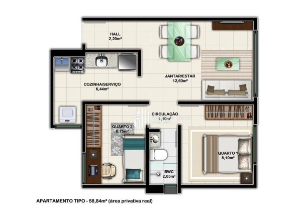 Imagem Apartamento com 2 Quartos à Venda, 58 m² em Parque Ideal - Teresina Imagem Apartamento com 2 Quartos à Venda, 58 m² em Parque Ideal - Teresina