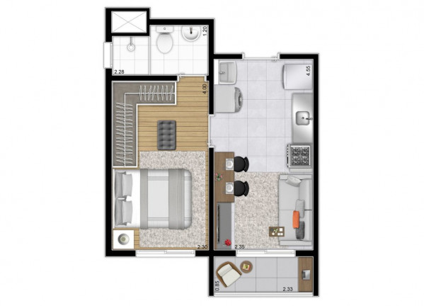 Imagem Apartamento com 1 Quarto à Venda, 26 m² em Chácara Santo Antônio (zona Sul) - São Paulo Imagem Apartamento com 1 Quarto à Venda, 26 m² em Chácara Santo Antônio (zona Sul) - São Paulo