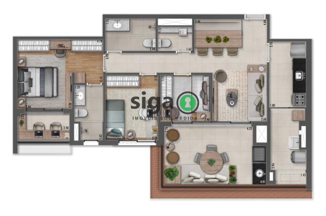 Imagem Apartamento com 3 Quartos à Venda, 96 m² em Mirandópolis - São Paulo Imagem Apartamento com 3 Quartos à Venda, 96 m² em Mirandópolis - São Paulo