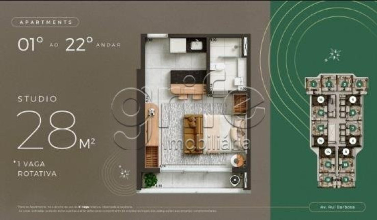 Imagem Apartamento com 1 Quarto à Venda, 28 m² em Meireles - Fortaleza Imagem Apartamento com 1 Quarto à Venda, 28 m² em Meireles - Fortaleza
