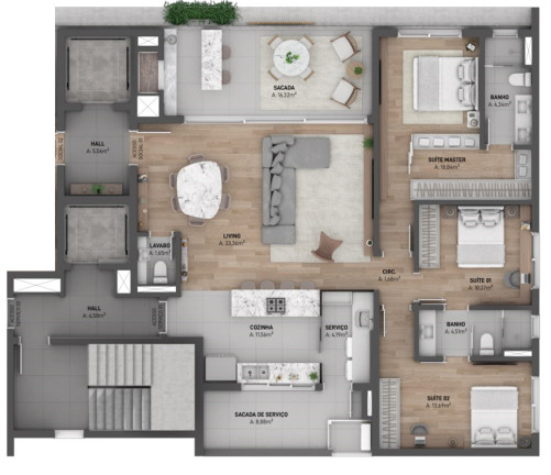 Imagem Apartamento com 3 Quartos à Venda, 191 m² em Cristo Redentor - Caxias Do Sul Imagem Apartamento com 3 Quartos à Venda, 191 m² em Cristo Redentor - Caxias Do Sul