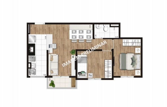 Imagem Apartamento com 2 Quartos à Venda, 49 m² em Sacomã - São Paulo