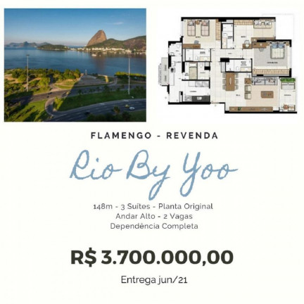 Apartamento com 3 Quartos à Venda, 146 m² em Flamengo - Rio De Janeiro