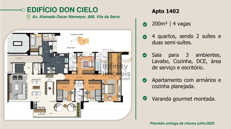 Imagem Apartamento com 4 Quartos à Venda, 200 m² em Vila Da Serra - Nova Lima Imagem Apartamento com 4 Quartos à Venda, 200 m² em Vila Da Serra - Nova Lima