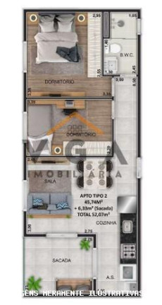 Imagem Imóvel com 2 Quartos à Venda, 52 m² em Vila Guilhermina - São Paulo Imagem Imóvel com 2 Quartos à Venda, 52 m² em Vila Guilhermina - São Paulo