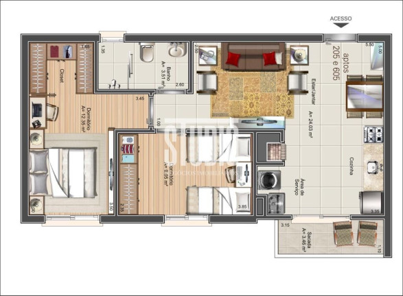 Imagem Apartamento com 2 Quartos à Venda, 62 m² em Triângulo - Carlos Barbosa Imagem Apartamento com 2 Quartos à Venda, 62 m² em Triângulo - Carlos Barbosa