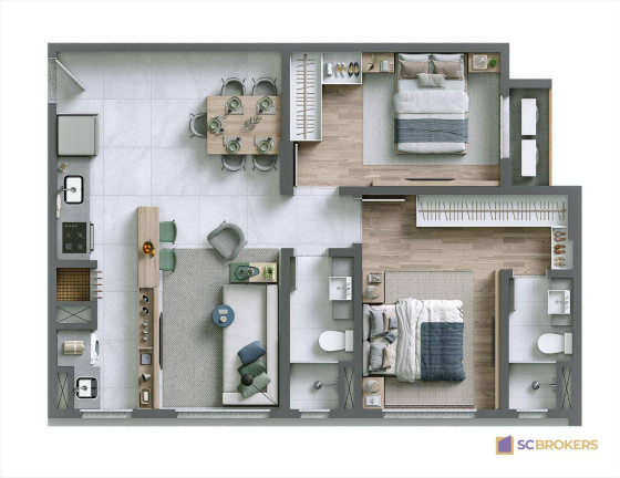 Imagem Apartamento com 2 Quartos à Venda, 67 m² em São João - Itajaí
