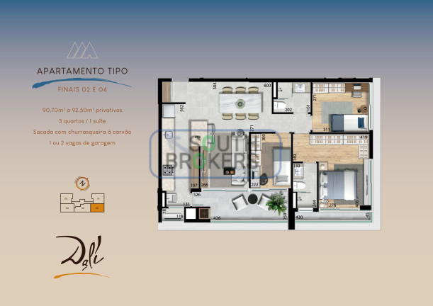 Imagem Apartamento com 3 Quartos à Venda, em Bacacheri - Curitiba Imagem Apartamento com 3 Quartos à Venda, em Bacacheri - Curitiba