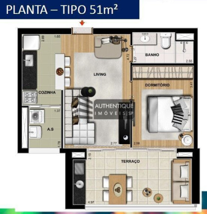Imagem Apartamento com 1 Quarto à Venda, 51 m² em Brooklin - São Paulo Imagem Apartamento com 1 Quarto à Venda, 51 m² em Brooklin - São Paulo