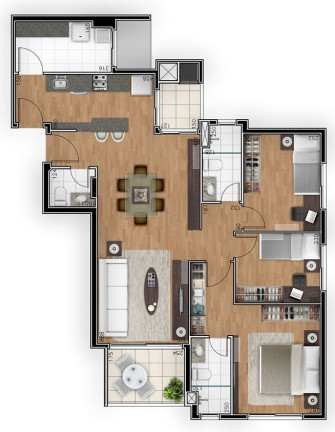 Imagem Apartamento com 3 Quartos à Venda, 96 m² em Ahú - Curitiba