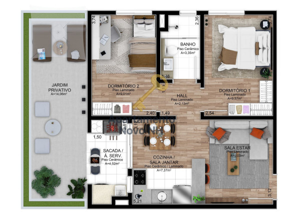 Imagem Apartamento com 2 Quartos à Venda, 67 m² em Centro - São Leopoldo Imagem Apartamento com 2 Quartos à Venda, 67 m² em Centro - São Leopoldo