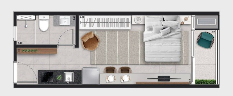 Apartamento com 1 Quarto à Venda, 46 m² em Vila Mariana - São Paulo