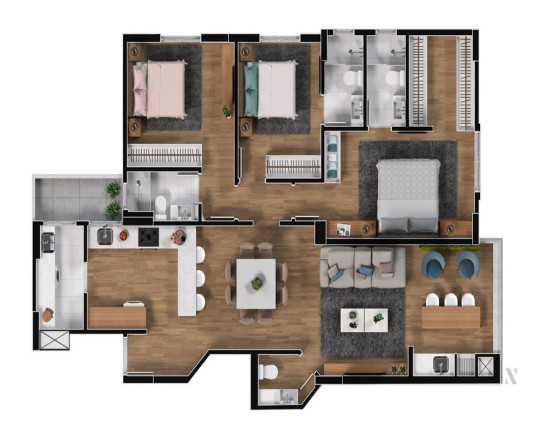 Imagem Apartamento com 3 Quartos à Venda, 121 m² em Saguaçu - Joinville