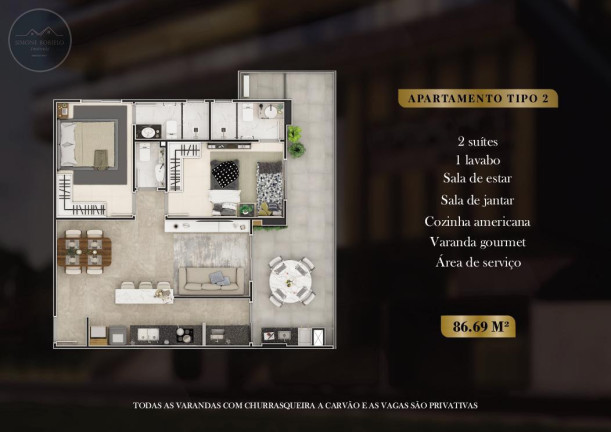 Imagem Imóvel com 2 Quartos à Venda, 87 m² em Boqueirão - Praia Grande