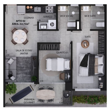 Imagem Apartamento com 2 Quartos à Venda, 61 m² em Jardim Oceania - João Pessoa Imagem Apartamento com 2 Quartos à Venda, 61 m² em Jardim Oceania - João Pessoa
