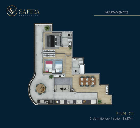 Imagem Apartamento com 2 Quartos à Venda, 74 m² em Guilhermina - Praia Grande Imagem Apartamento com 2 Quartos à Venda, 74 m² em Guilhermina - Praia Grande