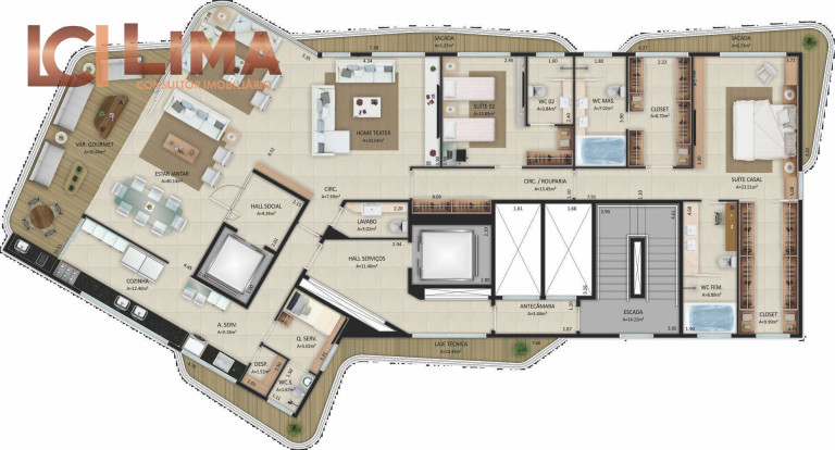 Imagem Apartamento com 4 Quartos à Venda, 254 m² em Manoel Dias Branco - Fortaleza
